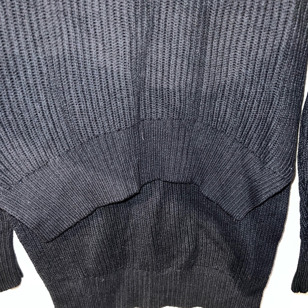 Wilfred Free | Aritzia Women’s High Low Turtleneck Sweater | Black | Size XXS - Picture 4 of 5